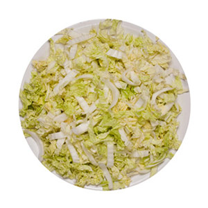 Bearbeitetes Gemüse / Chinesischer Kohl, geschnitten