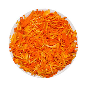 Bearbeitetes Gemüse / Karotten Mix, gerieben