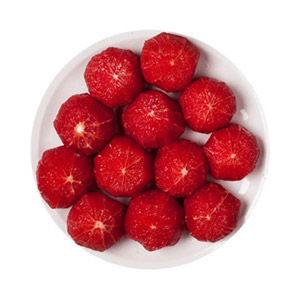 Bearbeitetes Obst / Rote Grapefruit, geschält